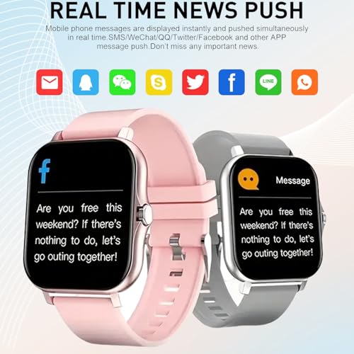 OICIIDO Smart Watch, 1.83" Upgraded Full Touchscreen Smart Watch for Android iPhones with Heart Rate Blood Pressure Monito...