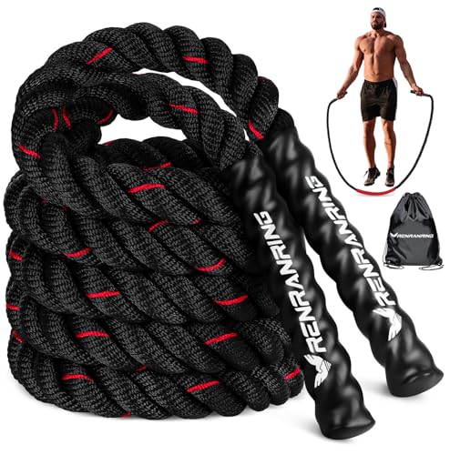 Weighted Jump Rope for Men and Women, 3lb 4lb 5lb Adult Heavy Skipping Rope, Jumprope for Fitness,Workout Equipment, Fitne...