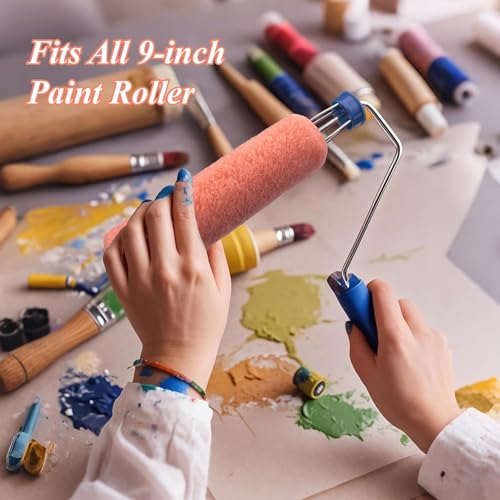 King Origin Paint Roller Covers, 18 Pack, 9 Inch Paint Roller, 3/8 Nap High Dense Roller Covers for Smooth and Textured Ro...