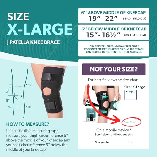 BraceAbility J Patella Knee Brace - Lateral Patellar Stabilizer with Medial and J-Lat Support Straps for Dislocation, Subl...