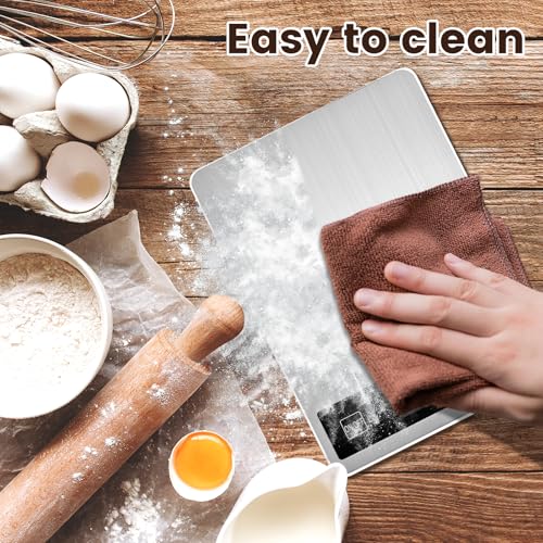 33lb Food Scale, Digital Kitchen Scale Batteries and USB Charging,1g/0.05oz Precise Graduation, Waterproof Stainless Steel...