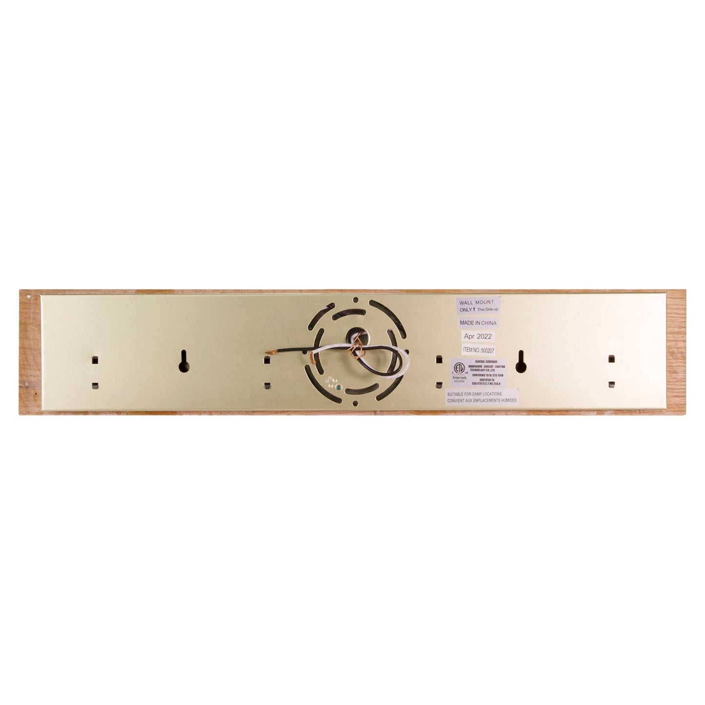 Design House 500207 4-Light Vanity Light, Honey Oak Wood Finish, Modern Design