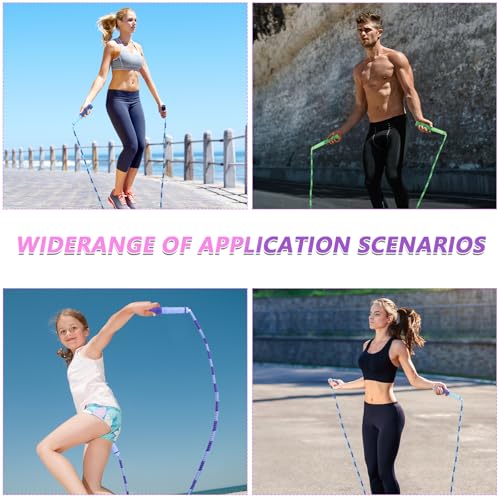 16 Pack Jump Ropes for Adults Kids, 9.2 Feet Adjustable Length Free Segmented Skipping Rope Bulk Soft Beaded Jumping Ropes...