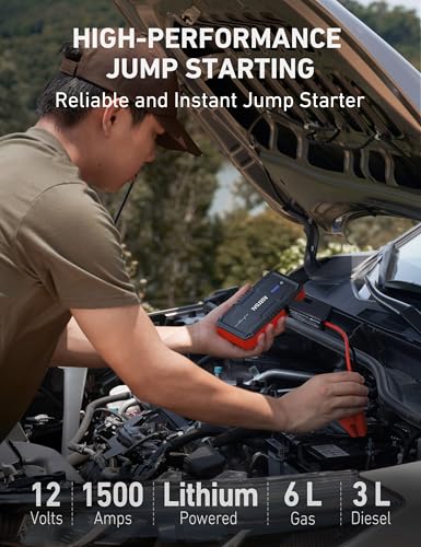 AstroAI S8 Car Battery Jump Starter, Car Jumper Starter Battery Pack for Up to 6.0L Gas & 3.0L Diesel Engines, 12V Portabl...
