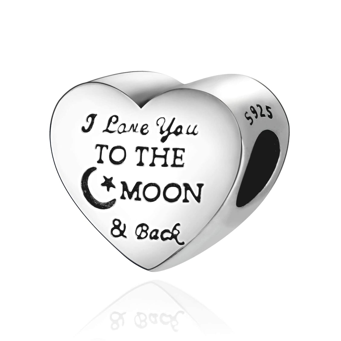 dazlily Sterling Silver Heart Charm Love Charm for Bracelets Necklace Valentine's Day Gift Birthday Gift Jewelry for Women Girls