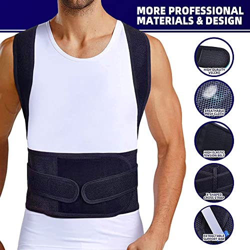 Upgraded Posture Corrector Back Brace for Men and Women, New Version Lumbar Support for Posture Improving and Pain Relief,...