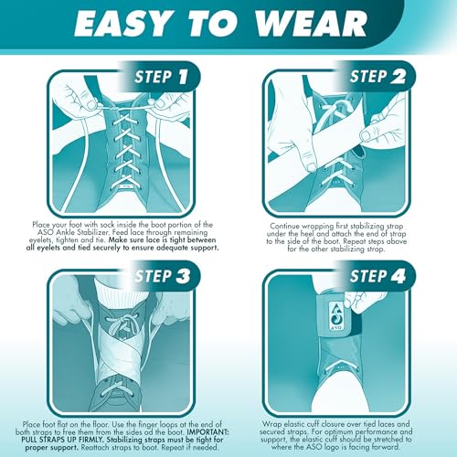 Med Spec ASO Ankle Stabilizer – Ankle Brace for Sprained Ankle and Peroneal Tendonitis, Orthopedic Ankle Support for Men, ...