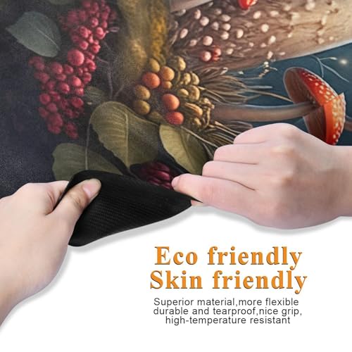 VEKELEE Large Red Mushroom Yoga Mat, 71” x 26” Non-Slip Sports Yoga Mat with Storage Bag, for Indoor and Outdoor Fitness E...