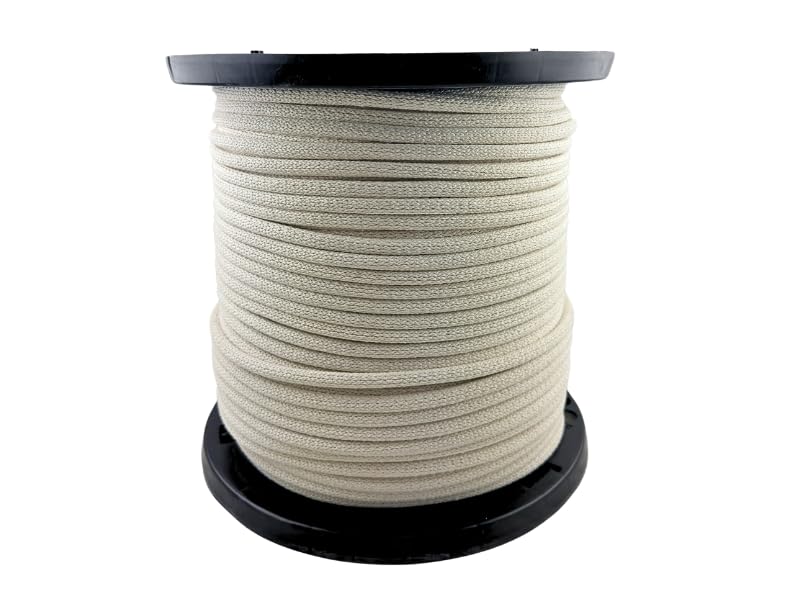QNR 3/8" Cotton Blend Rope - 500 ft Spool | Polyester Reinforced - Low Stretch - Improved Knotting and Gripping
