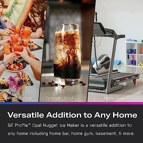 GE Profile Opal 2.0 XL with 1 Gallon Tank, Chewable Crunchable Countertop Nugget Ice Maker, Scoop Included, 38 lbs in 24 Hours, Pellet Ice Machine with WiFi & Smart Connected, Moonstone Blue