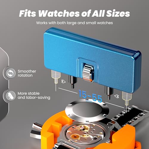 JOREST Watch Battery Replacement Kit, Watch Repair Screwdriver, Watch Band Replacement tool, Watch Wrench Back Remover, Wa...