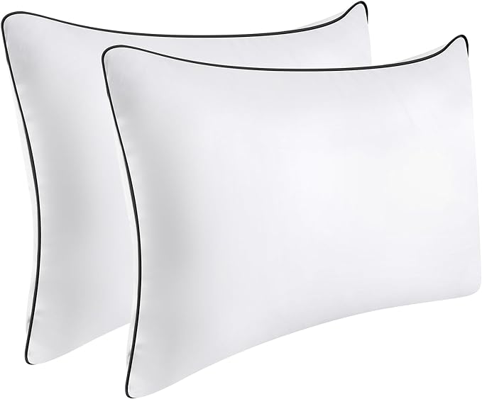 OPPOSY Bed Pillows for Sleeping 2Pack Medium Firm, King Size Set of 2, Cooling Pillows Hotel Quality with Premium Soft Down Alternative Fill for Back, Stomach or Side Sleepers（Pack of 2）