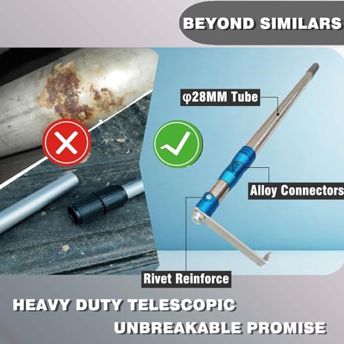 Bytcew Cargo Grabber Reach Retriever Tool, 6.3 Ft Heavy Duty Truck Bed Accessories Telescoping Pull Pole with Hooks, Used ...