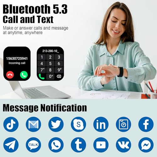Smart Watch for Men Women, 1.96" HD Fitness Tracker Running Watch (Answer/Make Call), IP68 Waterproof,Pedometer, Sleep/Ste...