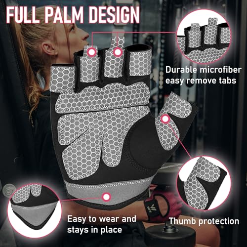 WESTWOOD FOX Weight Lifting Gloves for Men Women Gym Gloves with Wrist Wrap Support for Workout Training Exercise Fitness ...