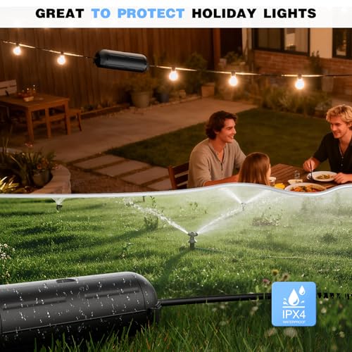 Flemoon [3 Pack] Outdoor Extension Cord Safety Cover with Waterproof Seal, Weatherproof Electrical Connection Box to Prote...