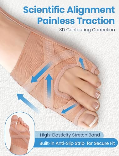 Habioer Bunion Corrector for Women & Men, Breathable Toe Straightener for the Thumb and Little Toe, Comfortable & Adjustab...