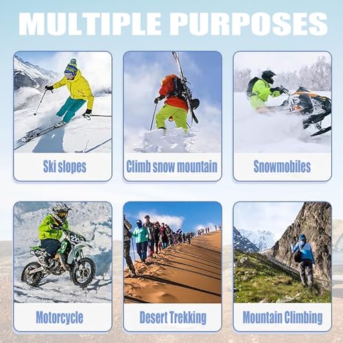 immoono Motorcycle Goggles with Face Mask, Windproof Dirt Bike Racing Ski Goggles Protective Safety Glasses with Balaclava