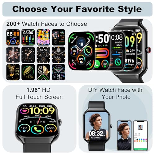 Fempoin Smart Watch for Men Women, 1.96" Smartwatch (Answer/Make Call), IP68 Waterproof Fitness Tracker, 100+ Sport Modes,...