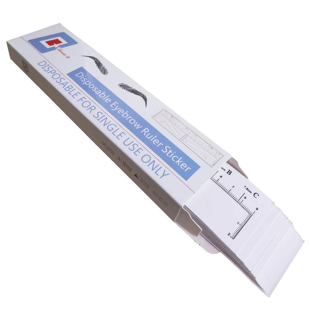 CHOOSE-IT Eyebrow Stencil Disposable Eyebrow Shaper Kit - 50PC Transparent Mapping Stickers Eyebrow Stencils For Microblading, P