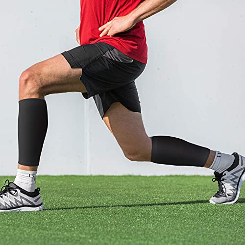 SATINIOR 4 Pairs Calf Compression Sleeve Leg Compression Sock Calf and Shin Support Relieve Calf Pain for Men Women Runnin...