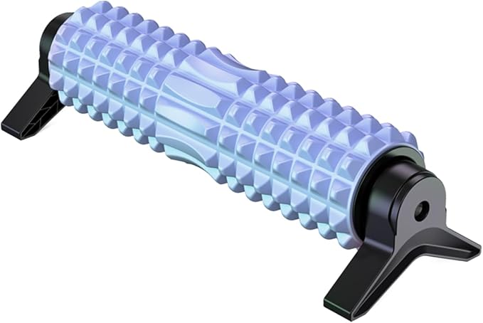New Upgrade Bracket Foam Roller with Stand for Back Leg Pain, 21 Inch Firm Deep Tissue Muscle Massager for Sore Muscles (B...