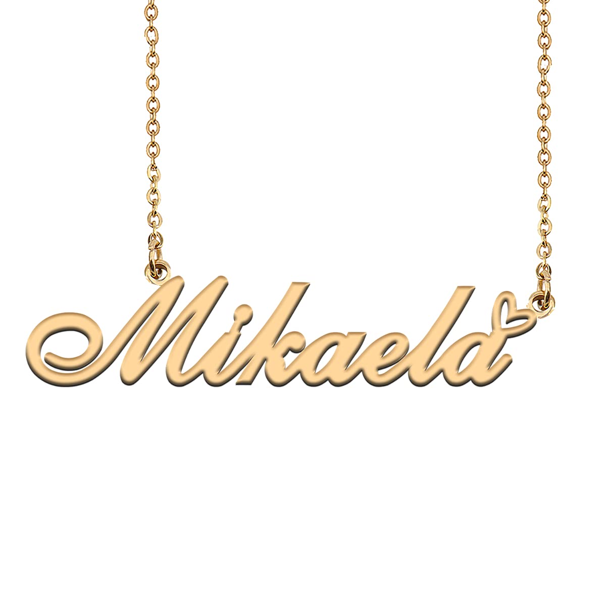 HUAN XUN Customized Nameplate Gold Necklace for Women Mikaela Necklaces Charm Pendant Jewelry for Mom