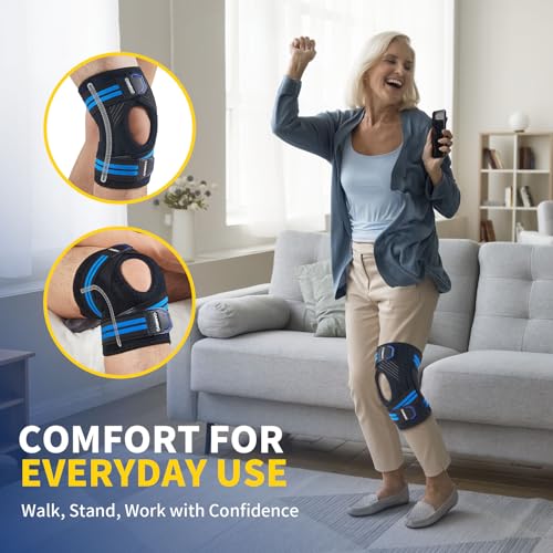 CAMBIVO Knee Brace for Knee Pain with Side Stabilizers for Women and men, Compression Knee Support with Patella Gel Pads, ...