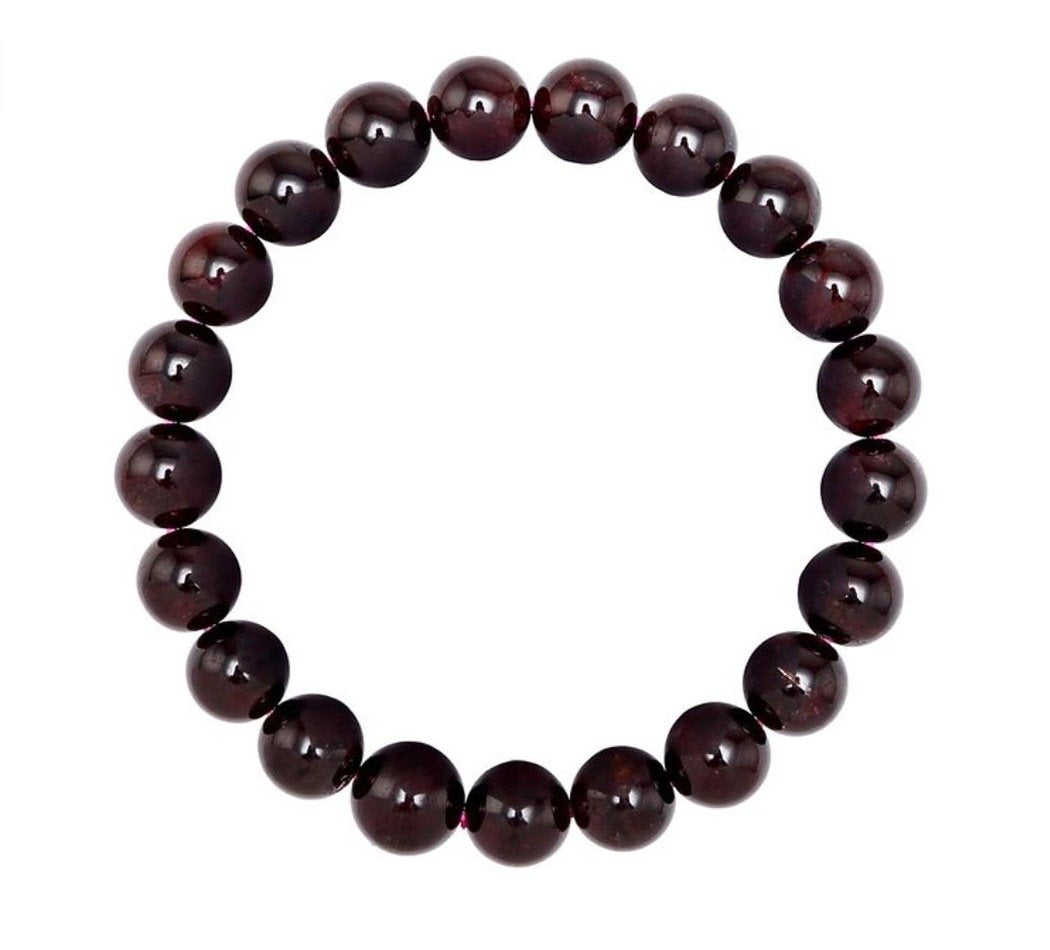 Adabele Real Natural Garnet Gemstone Beaded Bracelet 7 inch Stretch Chakra Healing Crystal Stone Jewelry Women Mom Gift (Unisex)