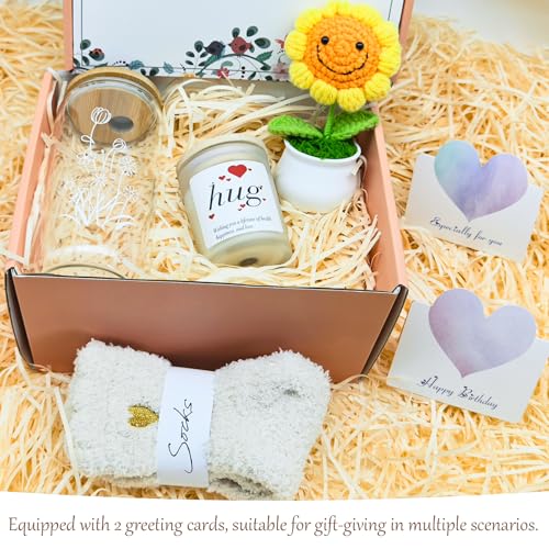 Get Well Soon Care Package Valentine's Day Gifts Baskets for Women,Happy Birthday Feel Better Sympathy and Thank You Gifts...