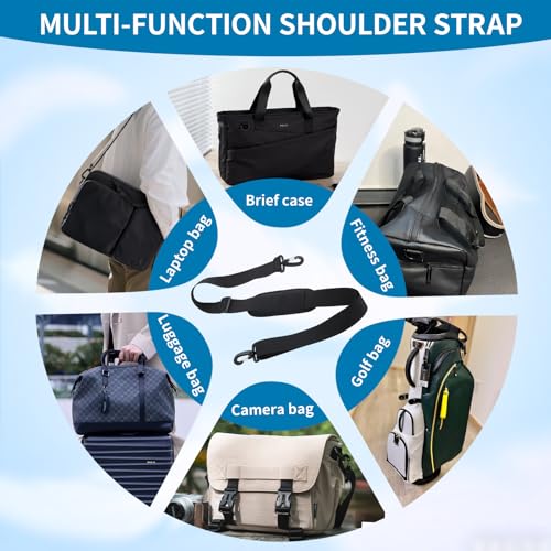 63" Adjustable Shoulder Strap Compatible with Veto Pro Pac,with Detachable Thick Pad,Reduce Shoulder Pressure,Black