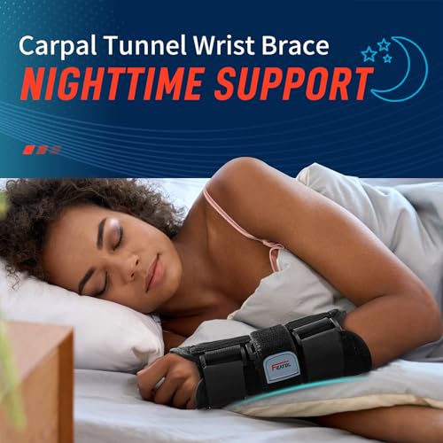 FEATOL Wrist Brace Hand Brace, Carpal Tunnel Wrist Splint Night Support for Women Men, Pain Relief Support -Tendonitis, Ar...