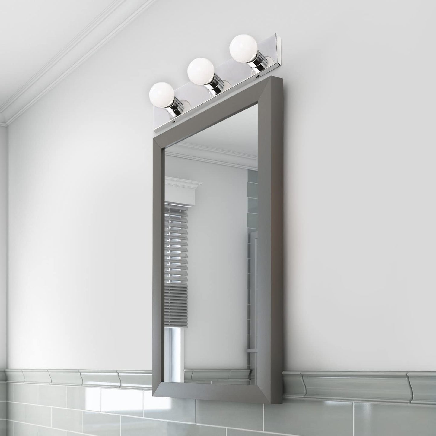 Design House 500850 Polished Chrome 3-Light Vanity Fixture - Alloy Steel Construction