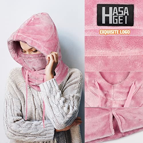 HASAGEI Ski Mask for Women Balaclava Women Men Windproof Thermal Hood Winter Neck Warmer with Plush
