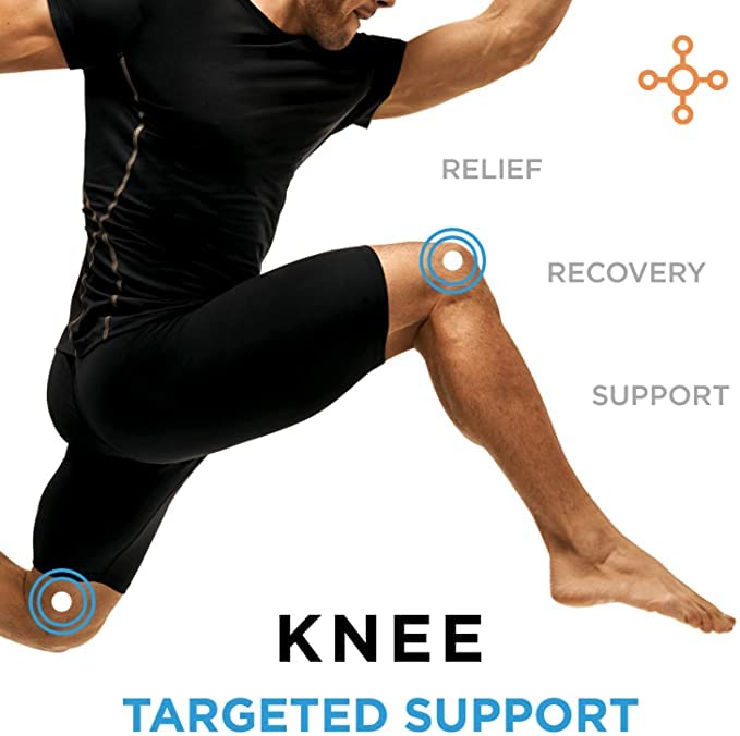 Tommie Copper Performance Compression Knee Sleeve l Knee Brace for Joint Support l Men and Women, Black - Medium