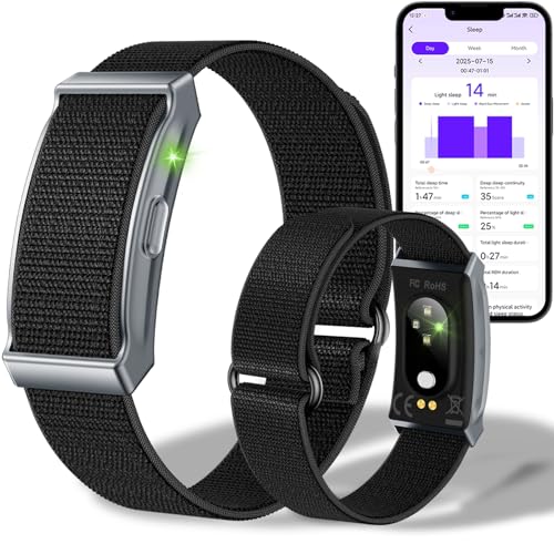 Smart Bracelet for Men Women, Fitness Tracker with Free App, 24/7 Auto Heart Rate/SpO2 Monitor, Sleep Stress Tracking Smar...