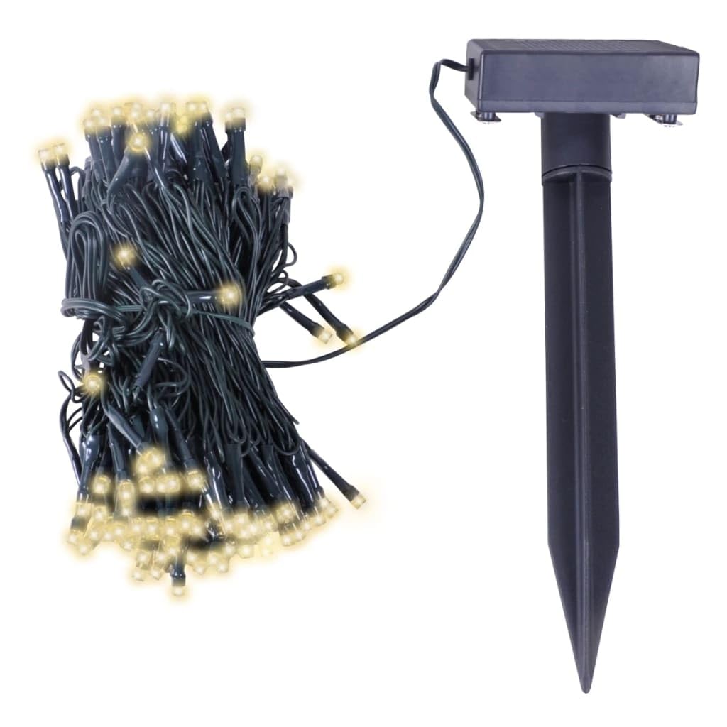 vidaXL LED Solar String Lights, 200 Warm White Beads, 78.7 ft, Solar Powered, Model 40698, Ideal for Garden Decoration