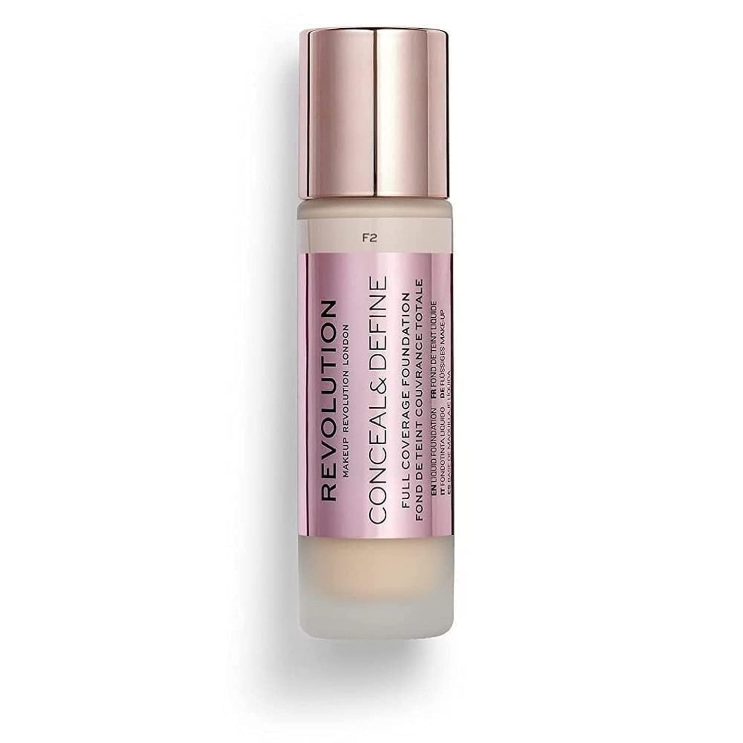 Makeup Revolution Conceal & Define Foundation, Cream Foundation Makeup, Full Coverage, For Fair Skin Tones, Vegan & Cruelty-Free