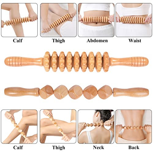 Komogir Wood Therapy Massage Tools 5-in-1 Lymphatic Drainage Massager Maderoterapia Kit Wooden Massager Body Sculpting Too...