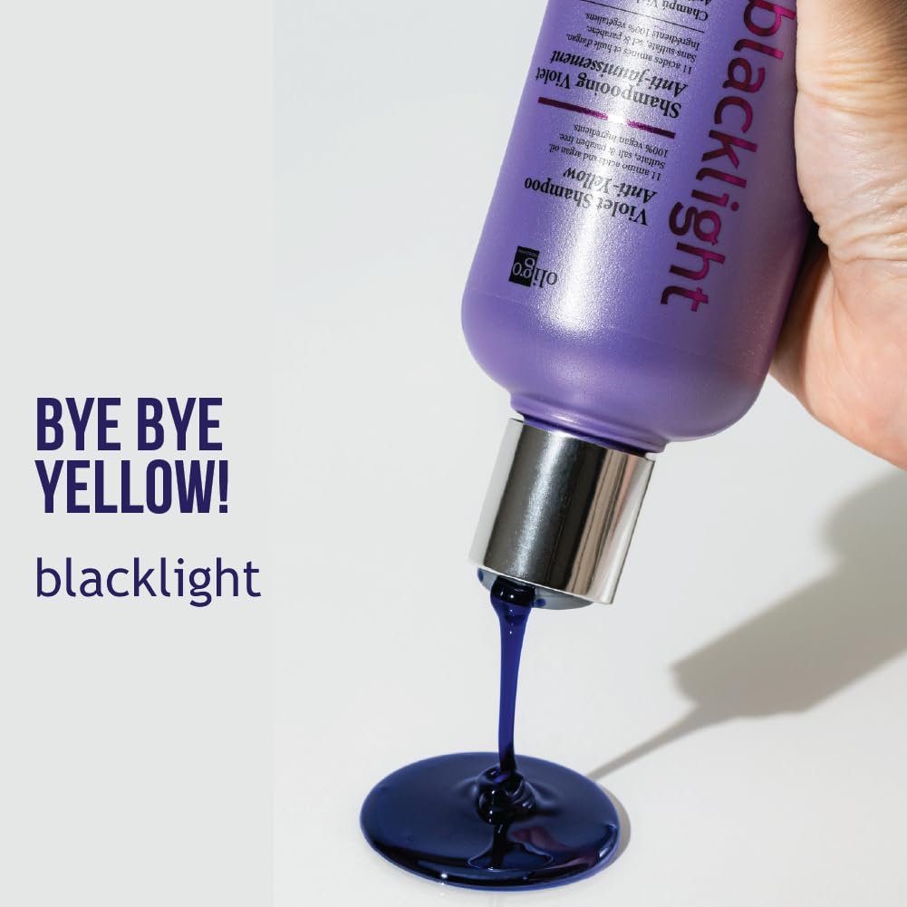Oligo Professionnel - Blacklight Violet Shampoo - Sulfate-Free Purple Shampoo for blondes - Vegan - Eliminate Yellow Tones - Ref
