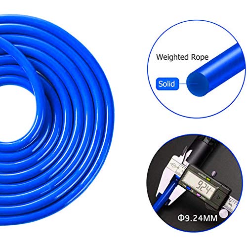 Redify Weighted Jump Rope for Workout Fitness(1LB), Tangle-Free Ball Bearing Rapid Speed Skipping Rope for MMA Boxing Weig...
