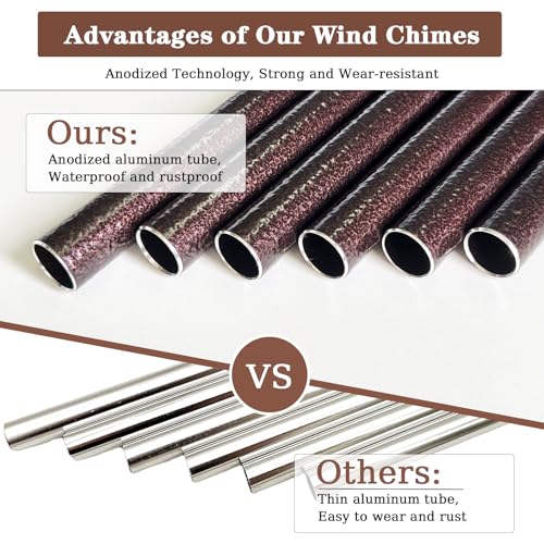 Get Well Gifts for Women Men, 32" Bronze Wind Chimes Inspirational Gifts for Women, Cheer Up Positive Sending You Sunshine...