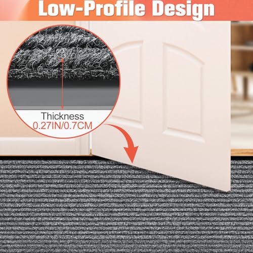 MYFAMIREA Commercial Floor Mat 3' x 5' Extra Large Front Door Industrial Rug Heavy Duty Brush Step Entrance Mat Weather Ut...