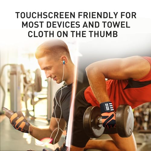 FINGER TEN Weightlifting Workout Gloves Full Half Finger with Wrist Strap Support, Padded Grip for Weight Lifting Gym Fitn...