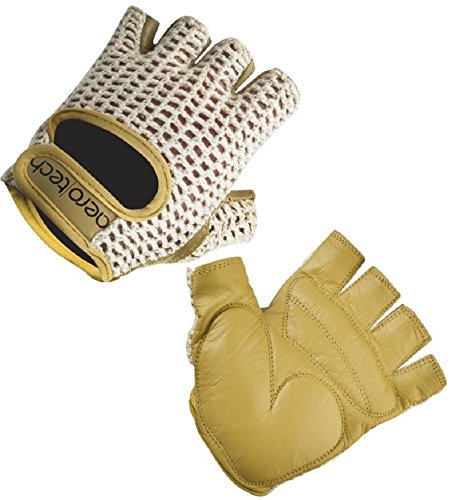 AERO|TECH|DESIGNS | Crochet Cycling Gloves | Gel Padded Palms | Natural Leather and Cotton