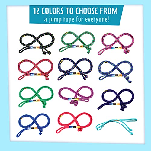 Just Jump It 8' Foot Single Jump Rope for Kids Women and Men - Active Outdoor Youth Fitness Excersing Equipment - Braided ...
