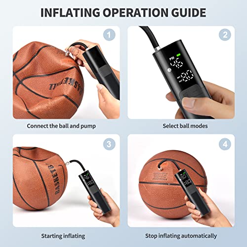 Pumteck MY01 Electric Ball Pump with Inflation & Deflation, Accurate Pressure Gauge and 4 Preset Modes, Automatic Ball Pum...
