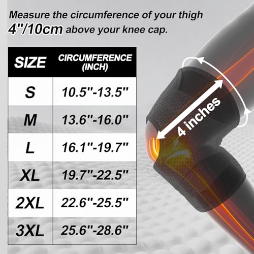 NEENCA Knee Brace for Knee Pain, Compression Knee Support with Air Mesh Fabric, Adjustable Knee Wrap with Side Stabilizer...