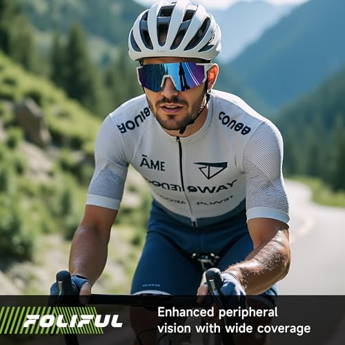 Foliful 3 Pack Polarized Sunglasses for Men Women, Sports Mens Sunglasses with UV Protection for Baseball Cycling Running