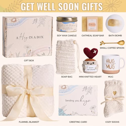 Get Well Gifts for Women Care Package Feel Better Gifts Baskets After Surgery Cancer Patients Miscarriage for Sick Friend ...